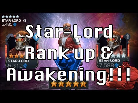 Star-Lord Rank up, Awakening & LOL Red Hulk SOLO Kill!!!  Marvel Contest of Champions