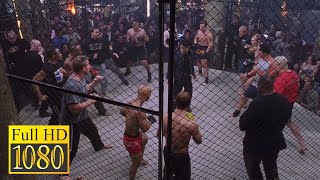 Jet Li fights in a cage against all the fighters i