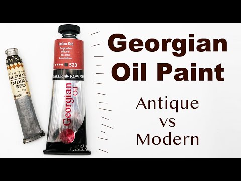 Rowney Oil Paint - "Georgian" Oils Antique vs Modern Mini Comparison