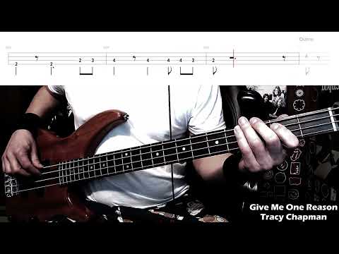 Give Me One Reason by Tracy Chapman - Bass Cover with Tabs Play-Along