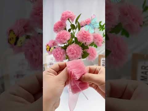 Easy diy satin ribbon rose flower making #diy #handmade #flowers #gift #ribbon #rose #craft