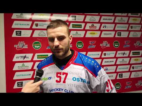 4. 1. 2023: Tomáš Voráček po utkání HC RT TORAX Poruba 2011 – SK Horácká Slavia Třebíč (2:4)