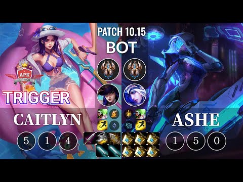 APK Trigger Caitlyn vs Ashe Bot - KR Patch 10.15