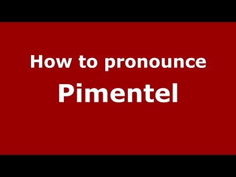 How to pronounce Pimentel
