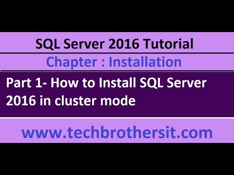 How to Install SQL Server 2016 in cluster mode Part 1 - SQL Server 2016 DBA Tutorial