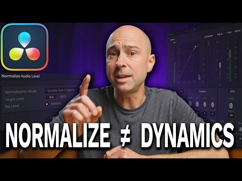NORMALIZE Audio Levels VS DYNAMICS (Compressor/Makeup) in DaVinci Resolve | Are they the SAME?