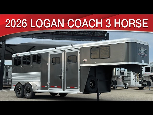 Preview image of 2026 Logan Coach Bullseye 3 Horse Gooseneck With Separate Closet Tack youtube video