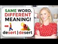SAME WORDS: DIFFERENT MEANINGS! (pronunciation AND definition changes!)