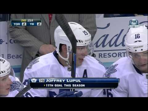 Joffrey Lupul wrister goal 2-2 April 24 2013 Toronto Maple Leafs vs Tampa Bay Lightning NHL Hockey