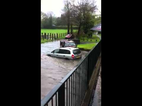Green rd hall green cars in water