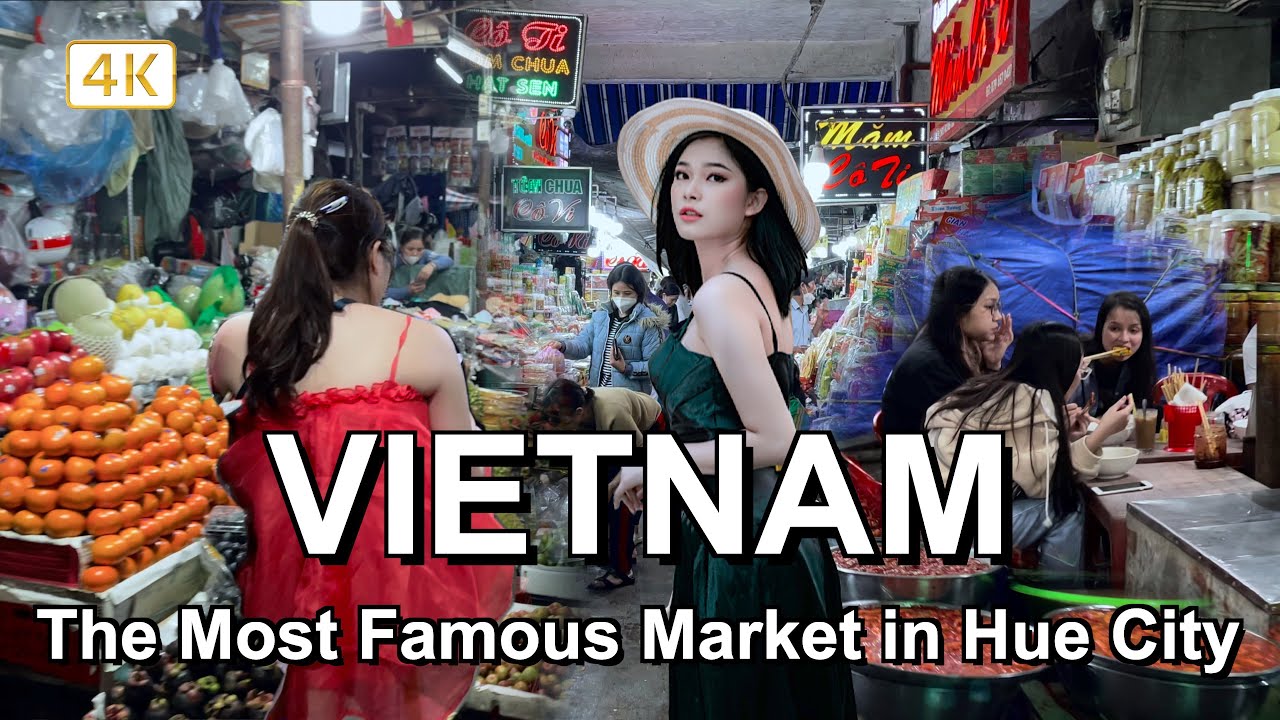 Embark on an immersive walking tour of Dong Ba Market.