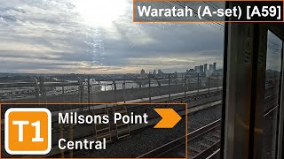 Sydney Trains Waratah (A-set) [A59]: Milsons Point → Central