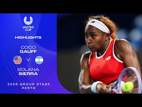 Coco Gauff v Solana Sierra Highlights | United Cup 2026 Group A
