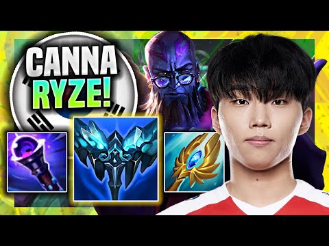 CANNA DESTROYING WITH RYZE! - T1 Canna Plays Ryze Top vs Sylas! | Season 11