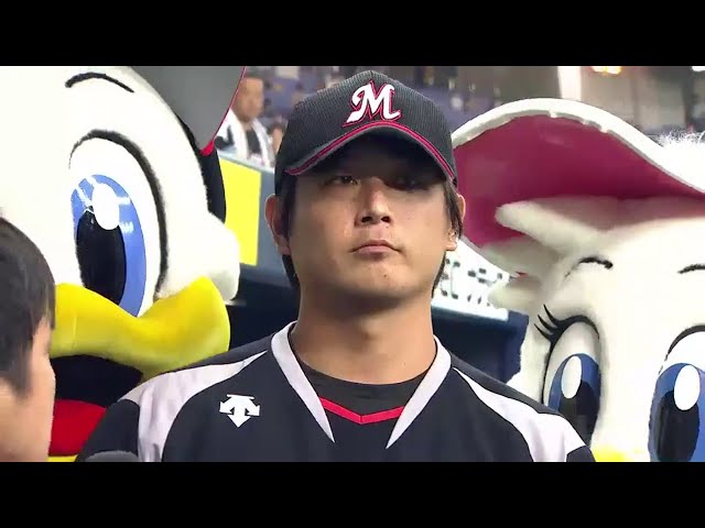 マリーンズ涌井投手ヒーローインタビュー 2014/8/2 Bs-M