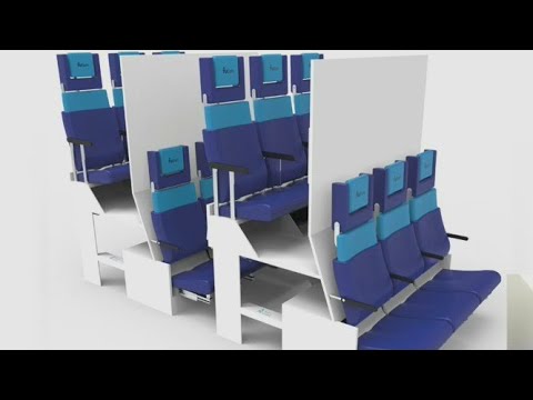 Double-decker airplane seats