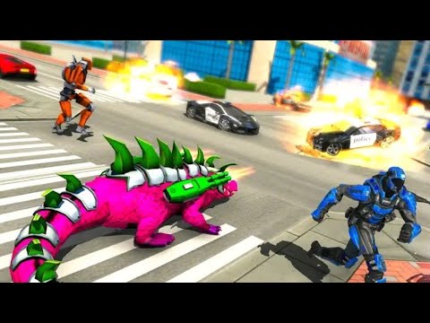 Real Robot Crocodile Simulator- Robot transform Android Gameplay