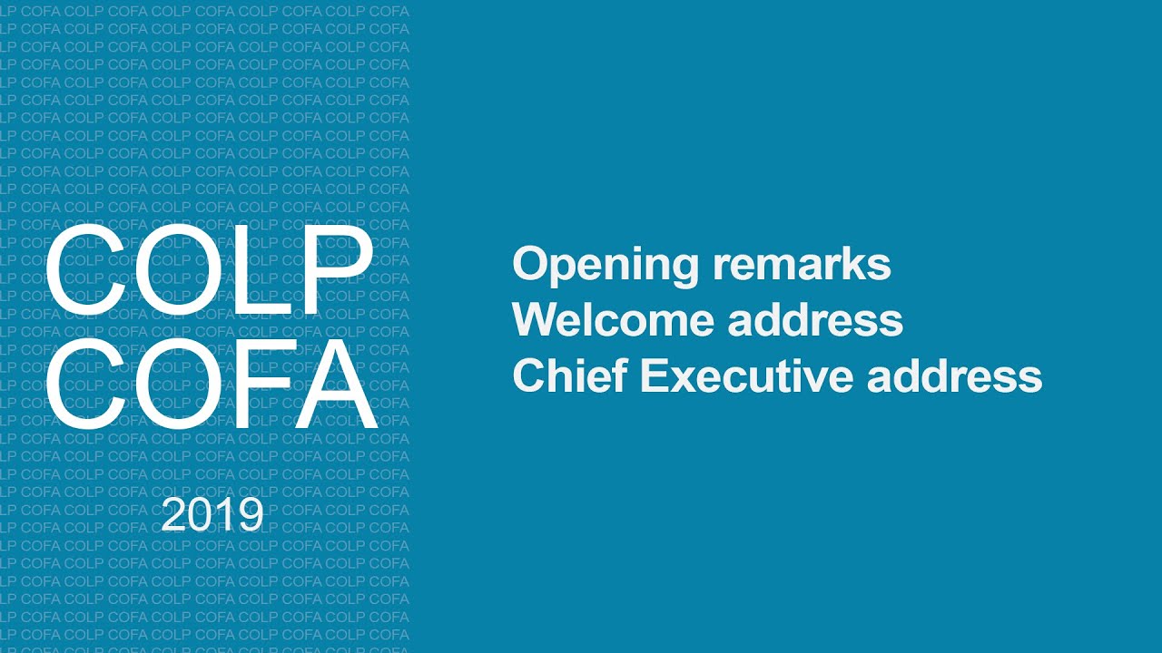 Opening remarks | Welcome address | Chief Executive address -  Compliance Officers Conference 2019