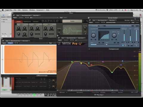 Sine to saw bass sound