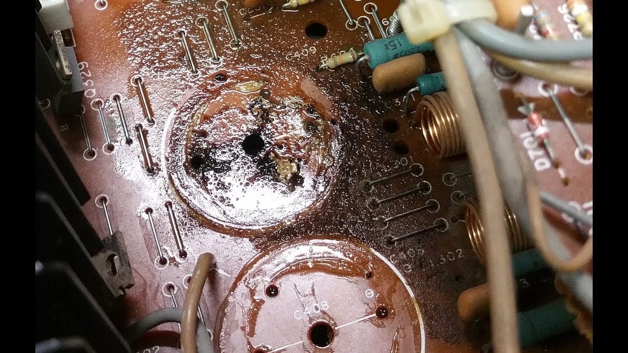 Capacitor electrolyte damage