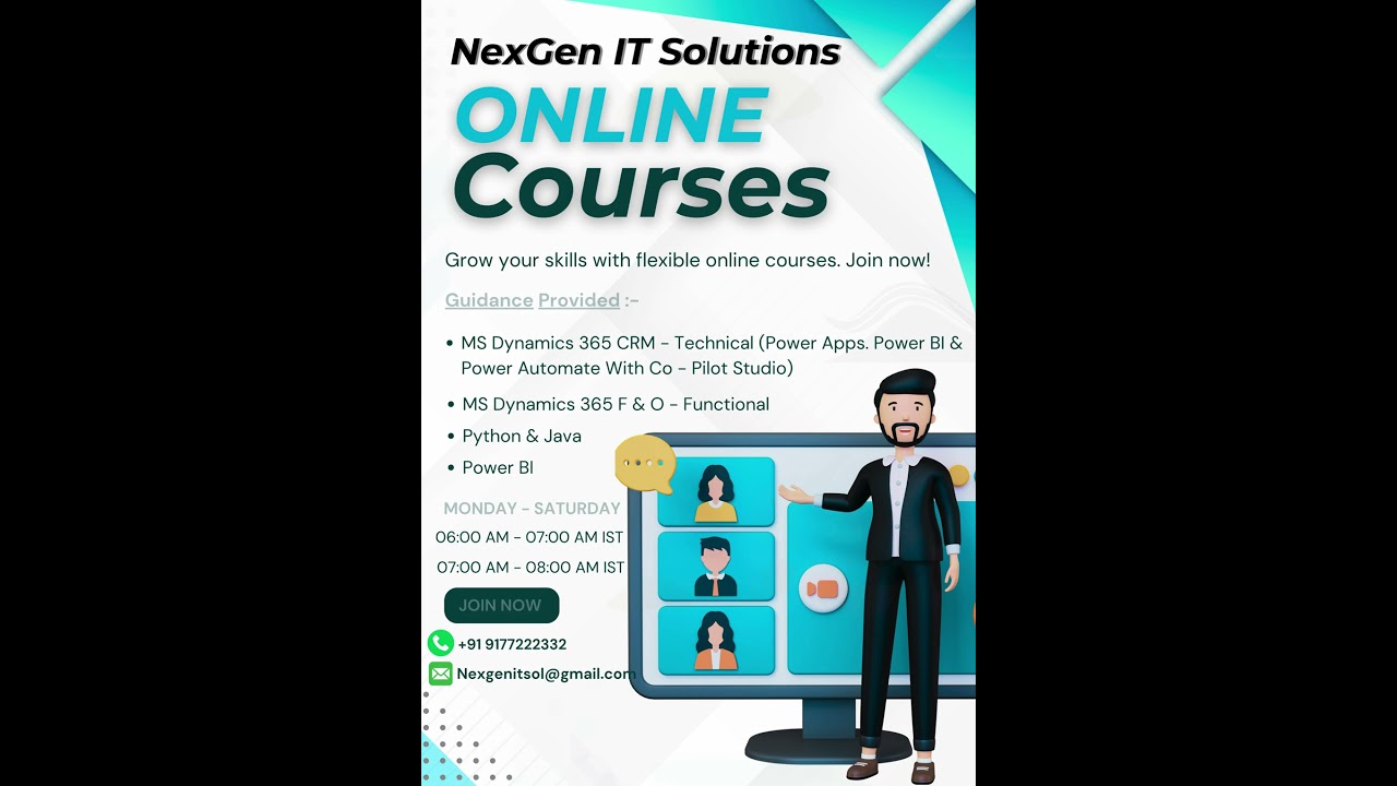 Dynamics 365 CRM, F&O, Power BI, Java and Python & More | NexGen IT Solutions #dynamics365