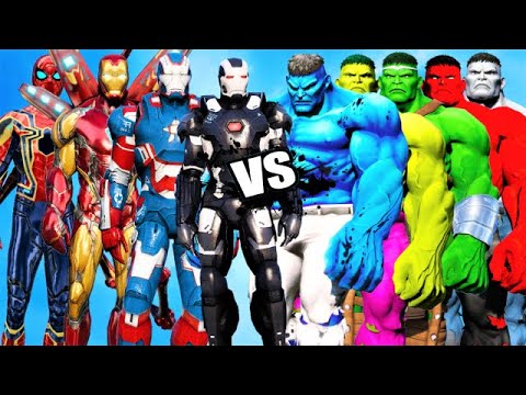TEAM IRON-MAN vs HULK ARMY