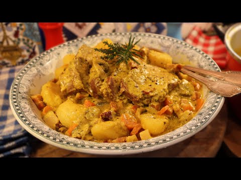 Mon RÔTI DE PORC A LA CRÈME ET AUX LARDONS en cocotte - Diable ce que c'est bon sur Gourmandises TV