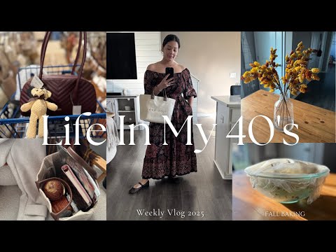 🍂Life In My 40's Vlog | Cozy Fall Aesthetic, Morning Hike, Cafes, Fall Shopping, Decorating & Baking