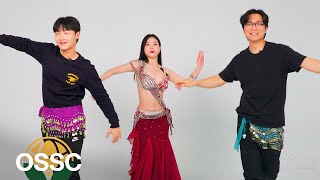Korean Guys Try To Learn Belly Dance  𝙊𝙎𝙎