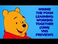 Opening To Winnie The Pooh Learning Working Together 1996 VHS