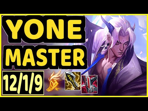 YONE - 12/1/9 KDA GAMEPLAY - EUW Ranked MASTER