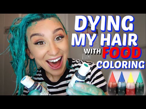 DYING MY HAIR WITH FOOD COLORING *hair hack*