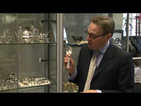 Types of antique silver spoons & forks