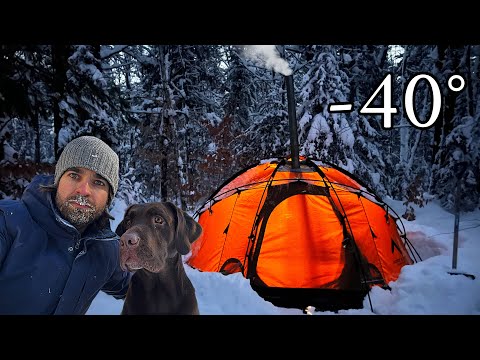 -40° Winter Camping | Coldest Night of My Life (Brutal Cold Survival)