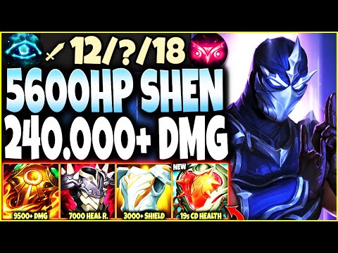 Our New Meta 5600+Hp Shen Season 13 Build BROKE with 240.000+ TOTAL DMG 🔥 LoL Top Shen s13 Gameplay