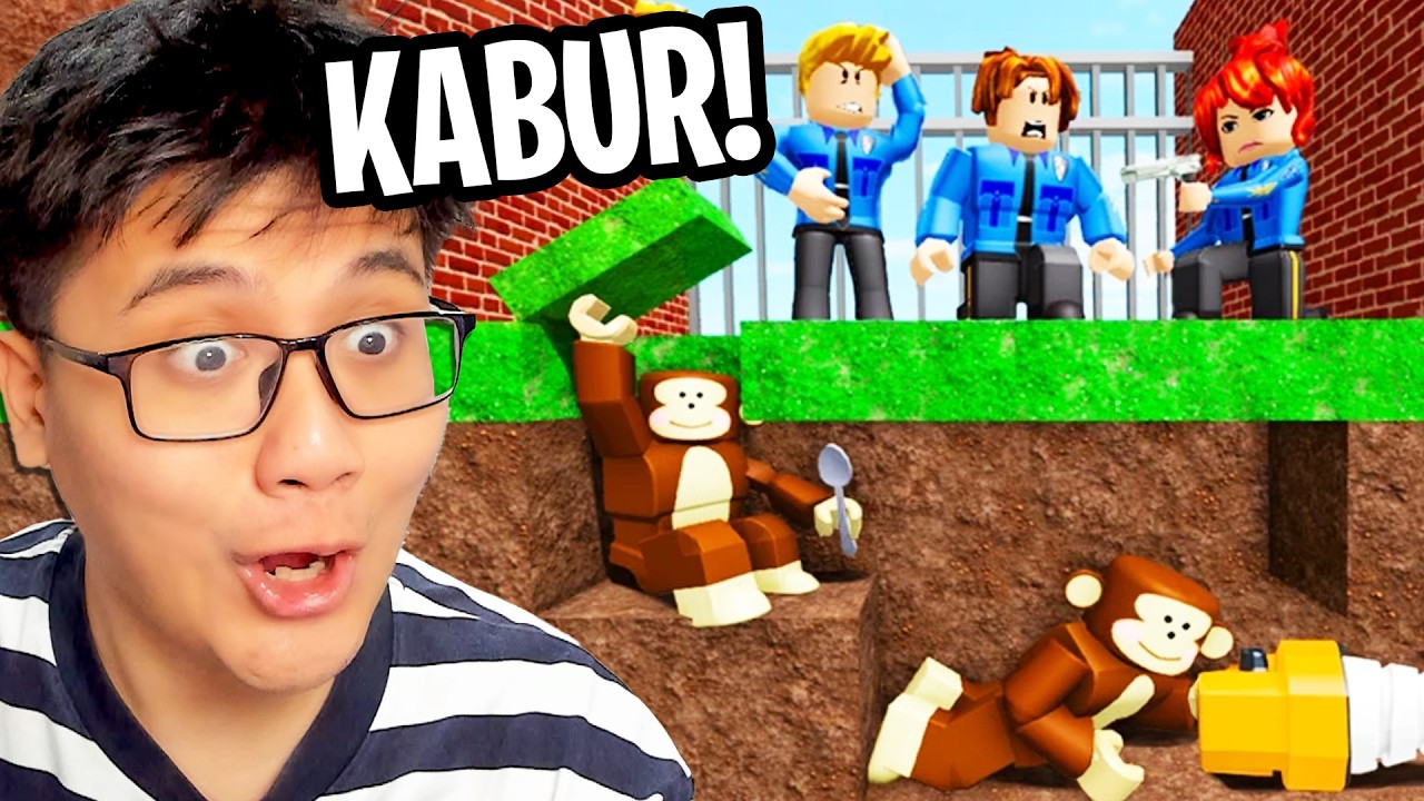 AKU JADI MONYET DAN KABUR DARI KEBUN BINATANG ROBLOX!!!