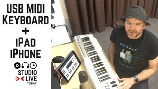 How to use a USB MIDI Keyboard in GarageBand iOS (iPhone/iPad)