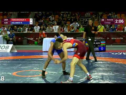 1/4 FS - 52 kg: V. TANASIICHUK (UKR) v. R. ASLANOV (AZE)