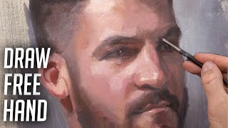 How I draw and block in my portrait paintings