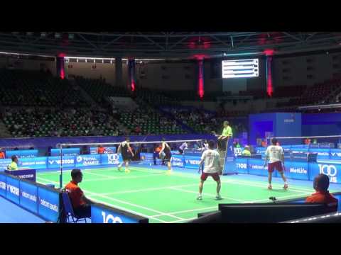 Super Nice angle Kevin Sanjaya/Gideon vs Hoki/Kobayashi Malaysia Open Badminton 2017 Video 2