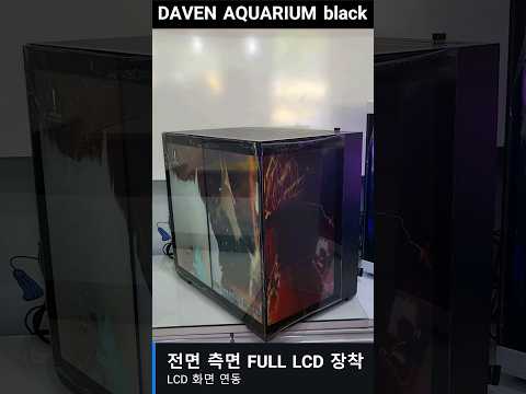 DAVEN AQUARIUM black 케이스 전면 측면 FULL  LCD 장착