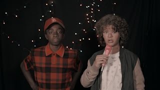 Stranger Things karaoke: Dustin and Lucas sing 80s movie classics video