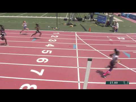 200m prelims heat 1 9-10 girls - 2019 USATF National Youth Outdoor Championships