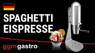 Presse à spaghettis de glace UNICA - avec Moule à forme spaghetti - 1 moule(s) inclus - corps acier inoxydable - 200x290x620mm