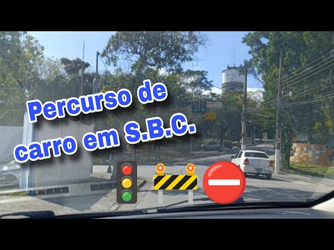Route of the practical driving test at the Detran (Department of Motor Vehicles) in São Bernardo ...