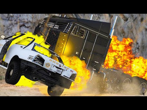 GTA 5 ENORMOUS HAULER CUSTOM CRASHES   IMPACT COMPILATION #7