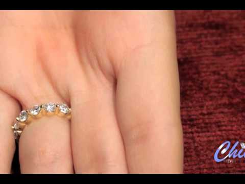 Beautiful eternity channel set yellow gold band -Item #5245Y