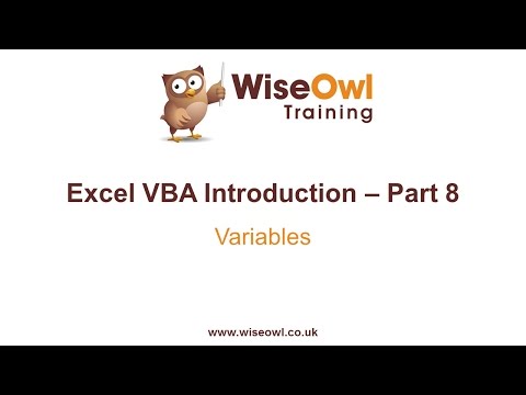 Excel VBA Introduction Part 8 - Variables
