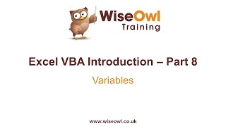 Download the video "Excel VBA Introduction Part 8 - Variables"