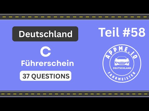 Führerschein Theorie Test 2025 | 37 ECHTE Klasse C Fragen | Prüfung Deutschland | Teil 58